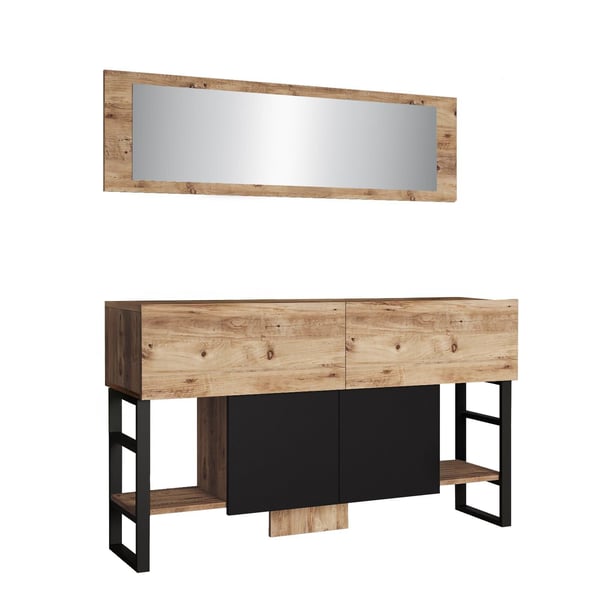 Konsolbord med, 139x43, 3 cm, brun
