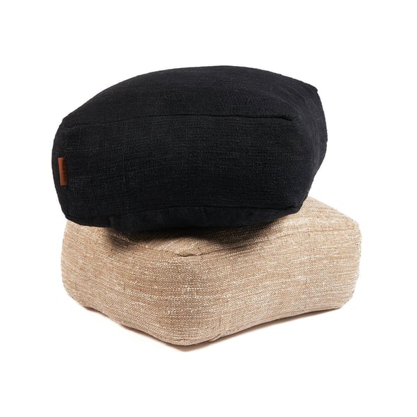 Mukava Pouffe - Musta, 60 x 60 x 25 cm