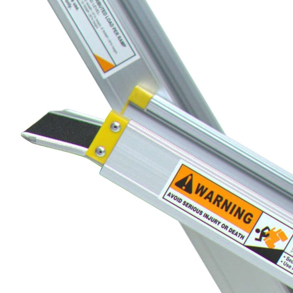Kørestolsrampe, Justerbar, Skridsikker Teleskopisk Aluminiumsrampe-7'