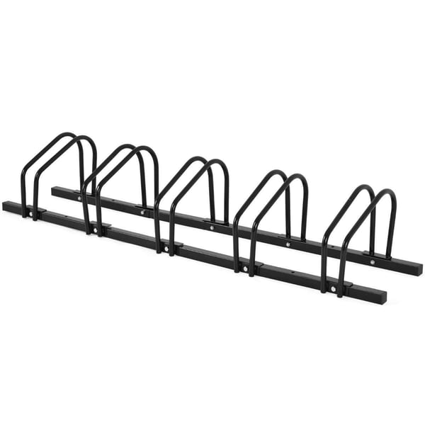 Cykelopbevaringsstativ, 150x32.5x26 cm, Sort/Sølv