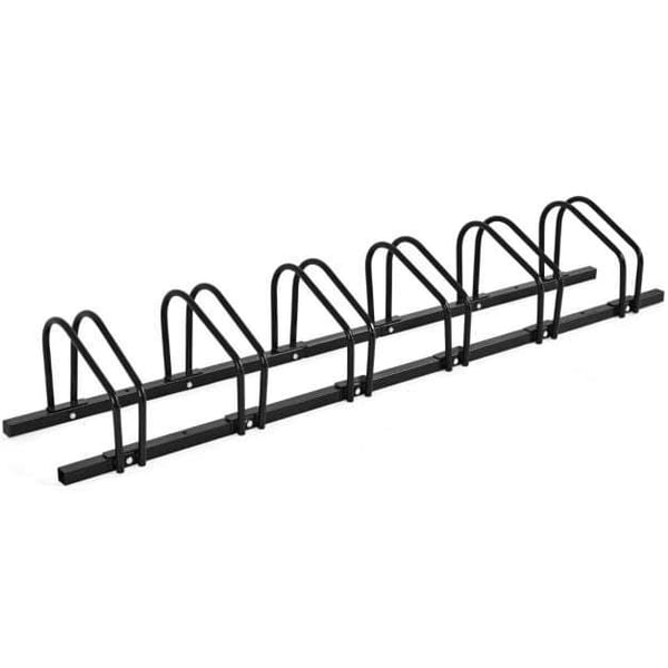 Cykelopbevaringsstativ, 180x32.5x26 cm, Sort/Sølv