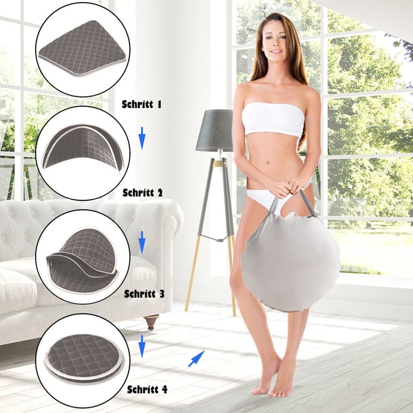 Transportabel Dampsauna Spa, 85x84x106 cm, Sort