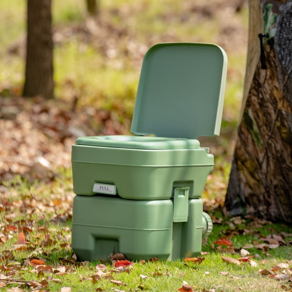 Transportabel campingtoilet, 42x36x43 cm, grå Transportabel campingtoilet, 42x36x43 cm, grå