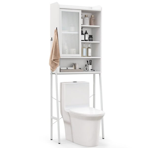 Toiletskab, 63x29x170 cm, Hvid