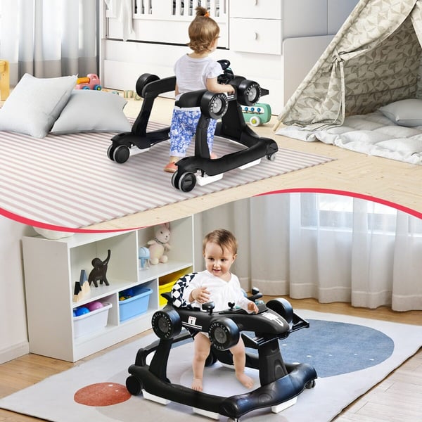 Baby Walker, 73x61x51.5/53.5/55.5 cm, Sort