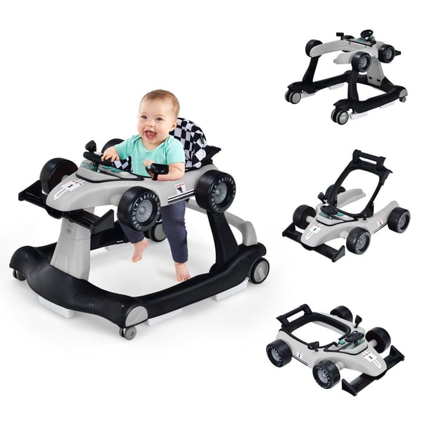 Baby Walker, 4-i-1 Baby Walker, 73x61x51.5/53.5/55.5 cm, Grå