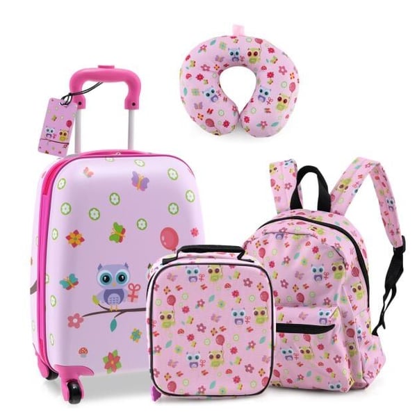 Børnekuffertsæt, 15x12x29-32", Pink Børnekuffertsæt, 15x12x29-32", Pink