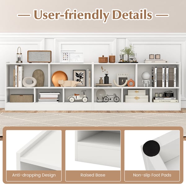 Kirjahylly, 111x30x61,5 cm, Beige