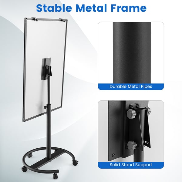 Mobil Whiteboard, 40x26, Sort