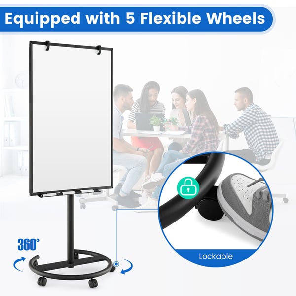Mobil Whiteboard, 40x26, Sort
