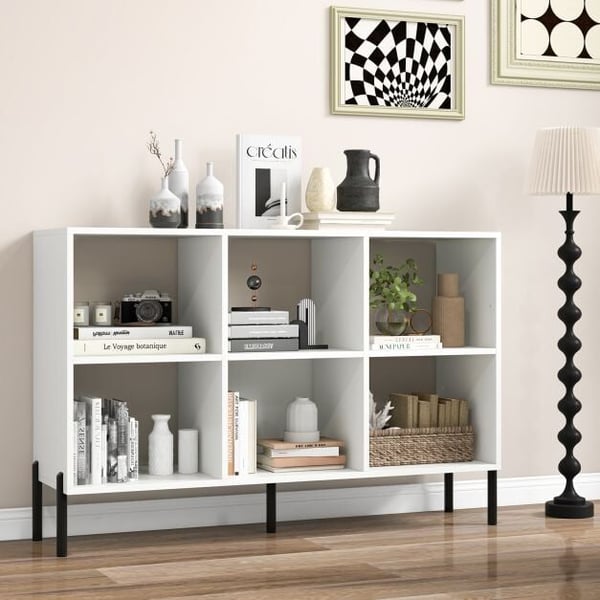 Bogreol, 120x35x80 cm, Hvid