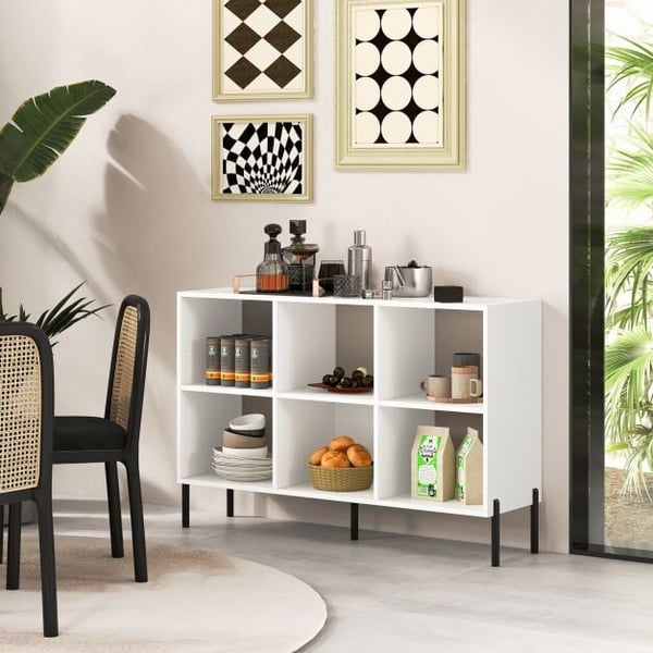 Bogreol, 120x35x80 cm, Hvid
