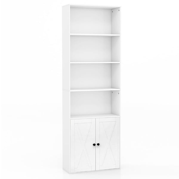 Bogreol, 60x24x180 cm, Hvid
