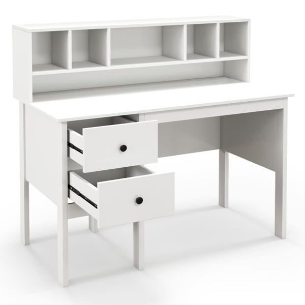 Computer skrivebord, 120x60x110 cm, hvid