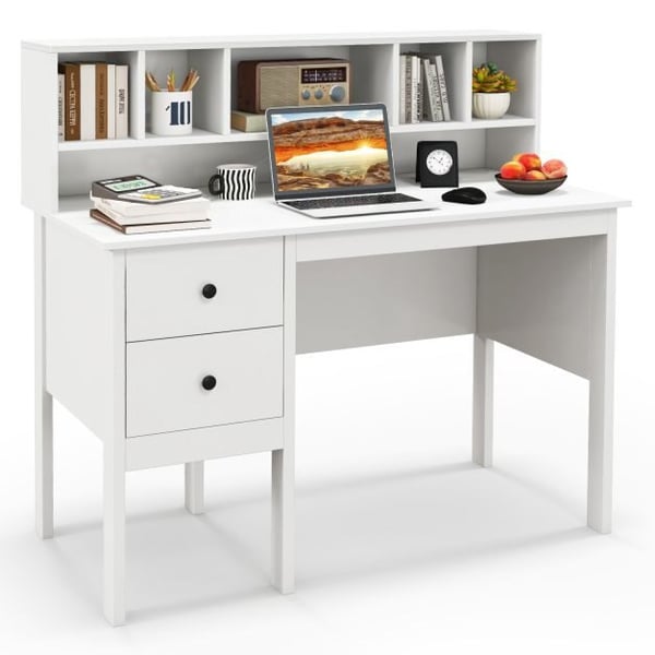Computer skrivebord, 120x60x110 cm, hvid