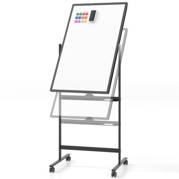 Valkotaulu, 68x56x159-178,5 cm, Musta