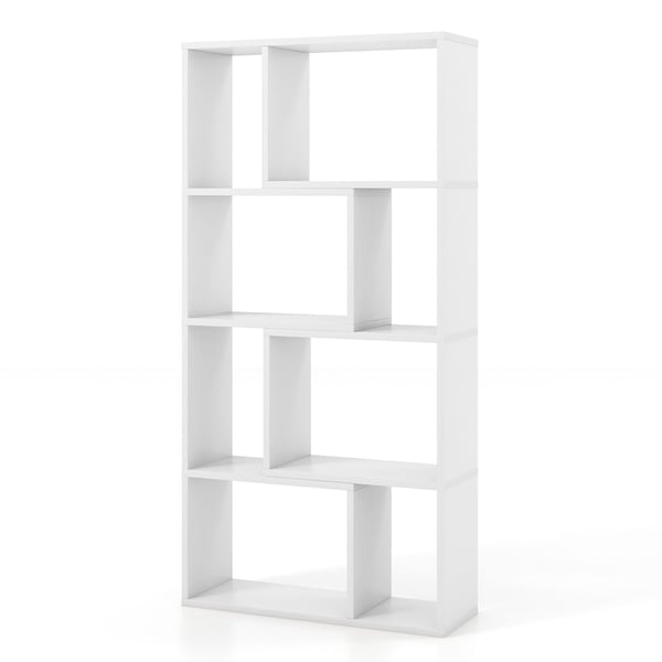 Bogreol, 60×20×122 cm, Hvid