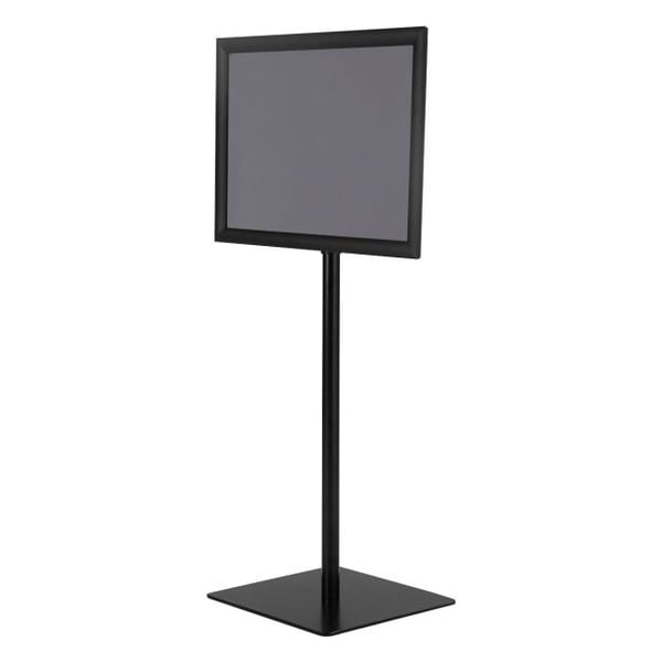 Plakatstativ, Højdejusterbar Drejelig A3 Informationsstander, 79-124 cm, Sort