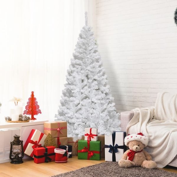 Juletræ, 152 cm, Hvid - materiale: PVC
