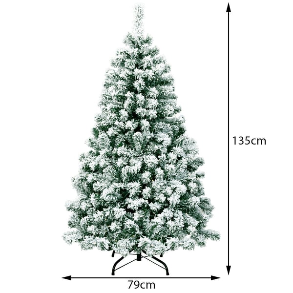 Kunstig juletræ, 135 cm, Frosted