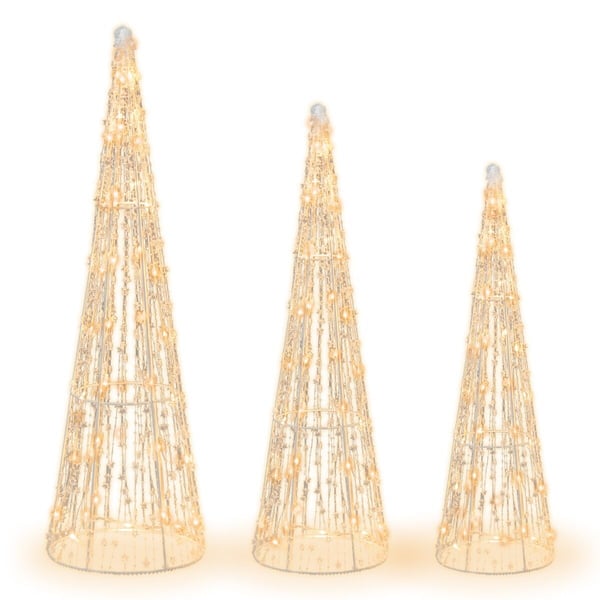 Juletræsdekoration, 24x81 cm, 20x72 cm, 18x62 cm