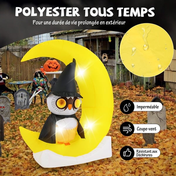 Halloween-koriste, 130x60x155 cm, Keltainen