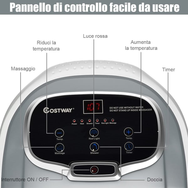 Fodmassageapparat, 500W Infrarød Shiatsu