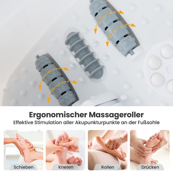 Fodmassageapparat, 33x39x18 cm, Grå
