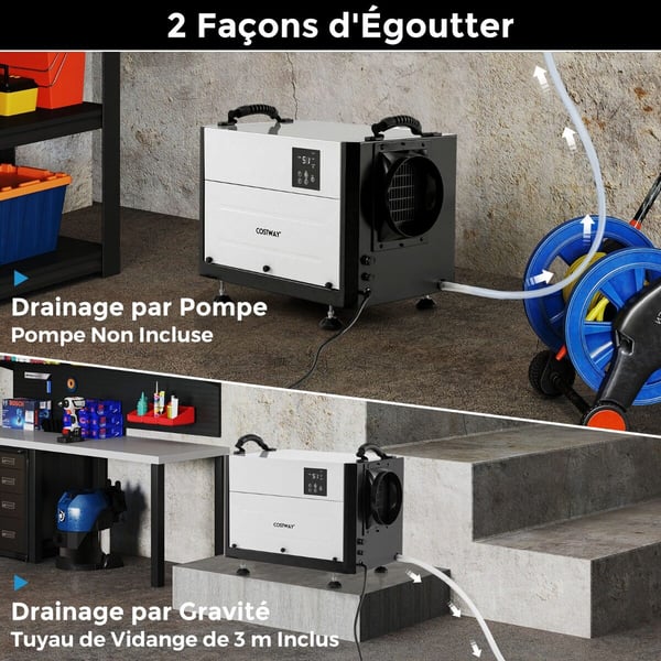 Affugter, 58,5 L/dag Affugter, 52x35,5x35 cm, Hvid
