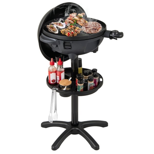 Elektrisk grill, 63x100 cm, Sort