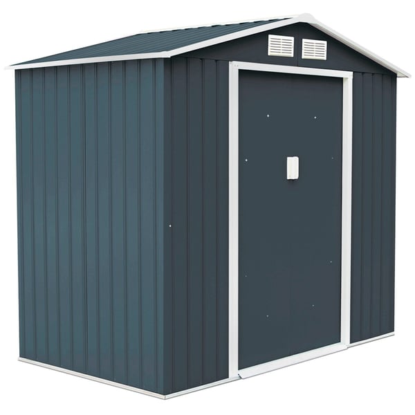 Udendørs haveopbevaringsskur, 7,0' x 4,2' x 6,1', Grå