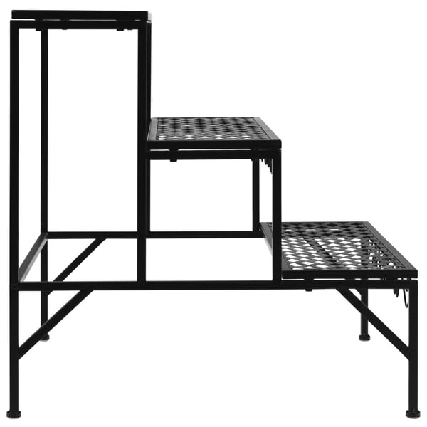 Metal Plante Stativ, 70x60x60.5 cm, Sort