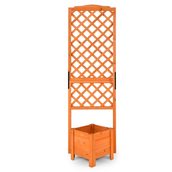 Forhøjet højbed, 55×52×180 cm, Orange