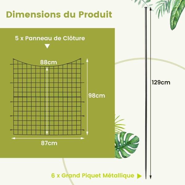 Puutarha-aita, 88×99 cmtuumaa, Musta - Materiaali: Metalli