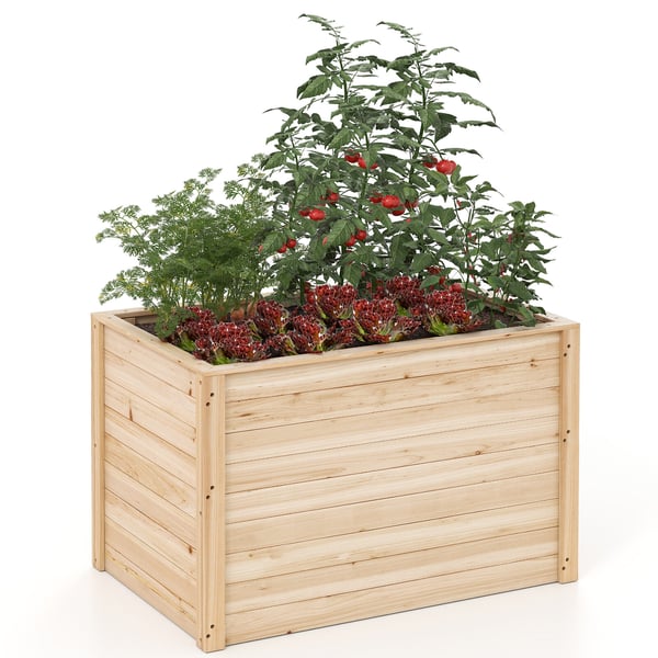 Forhøjet højbed, 102×64×66 cm, Naturlig