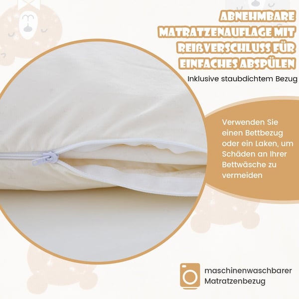 Futon madras, 140x200 cm, Beige