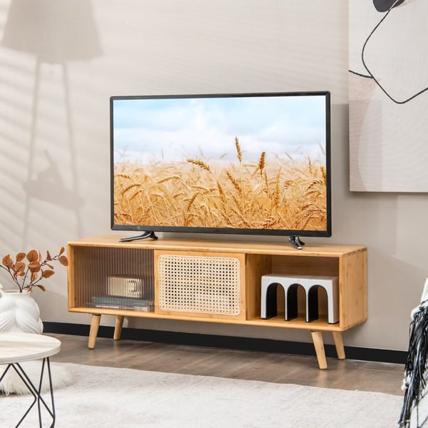 TV-taso, 121×30×46 cm, Luonnonväri