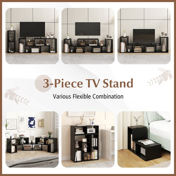 TV bord, 67×30×43 cm, Sort