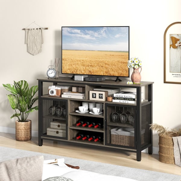 Buffet Sideboard, 140x41x83 cm, Grå Buffet Sideboard, 140x41x83 cm, Grå