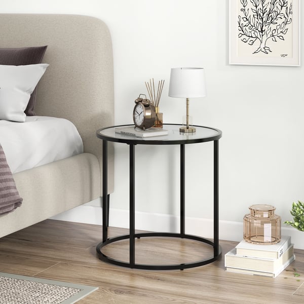 Sidebord, 51×51×51 cm, Sort og Hvid