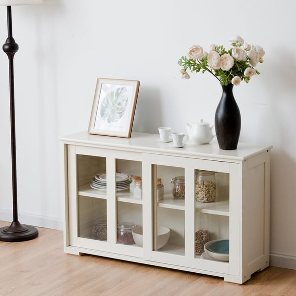 Køkken Opbevaringsskab, 107x33x64 cm, Hvid/Sort