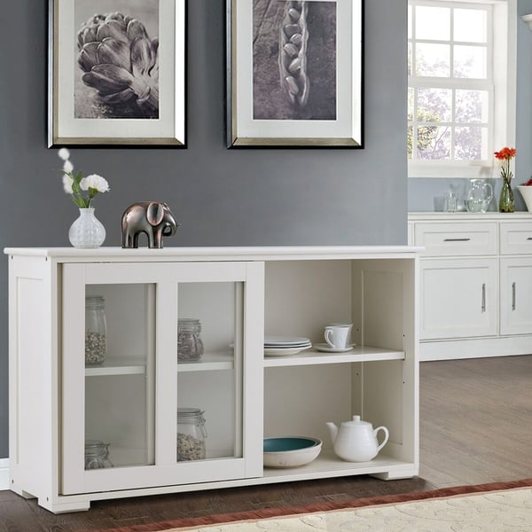 Køkken Opbevaringsskab, 107x33x64 cm, Hvid/Sort