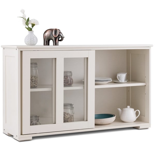 Køkken Opbevaringsskab, 107x33x64 cm, Hvid/Sort