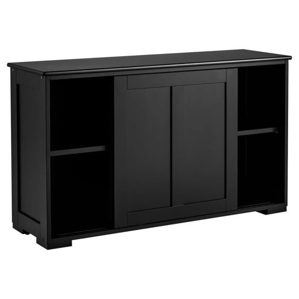 Opbevaringsskab, 107x33x63 cm, Creme Hvid/Brun/Sort