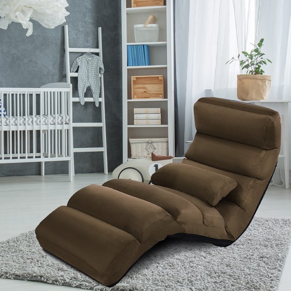 Sammenklappelig dobbeltsofa stol, 175x55x20 cm, Kaffe