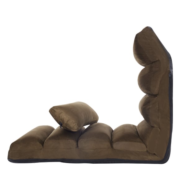 Sammenklappelig dobbeltsofa stol, 175x55x20 cm, Kaffe