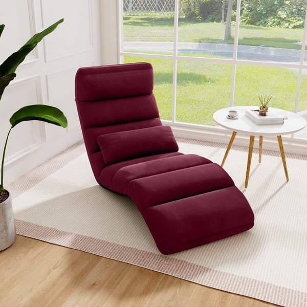 Foldbar dobbeltsofa stol, 175x55x20 cm, Bordeaux