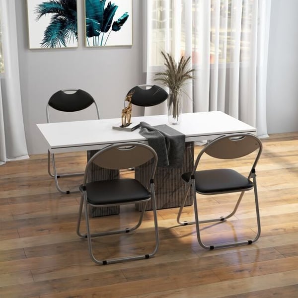 Ruokapöydän tuolien setti, 47×46×80 cm, Musta