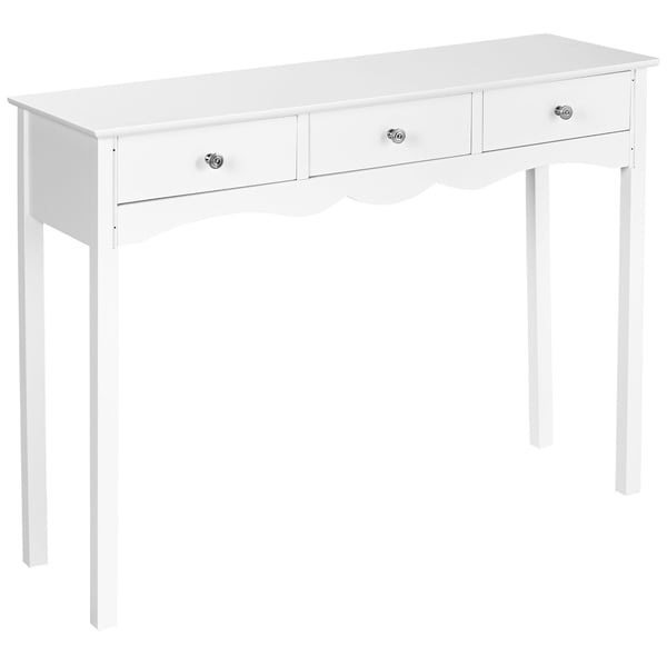 Side sofabord, 100×32×75 cm, hvid