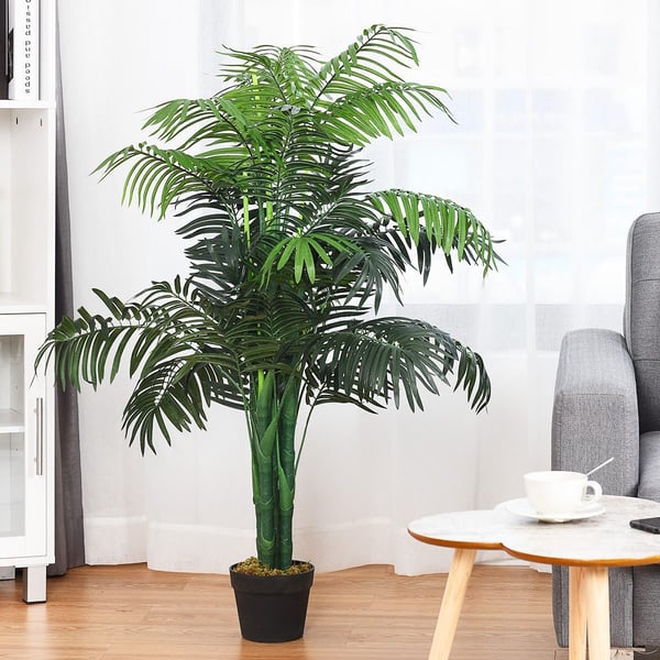 Kunstig træ, 3,5 fod kunstig Areca palme dekorativ silkestræ med kurv, 43"